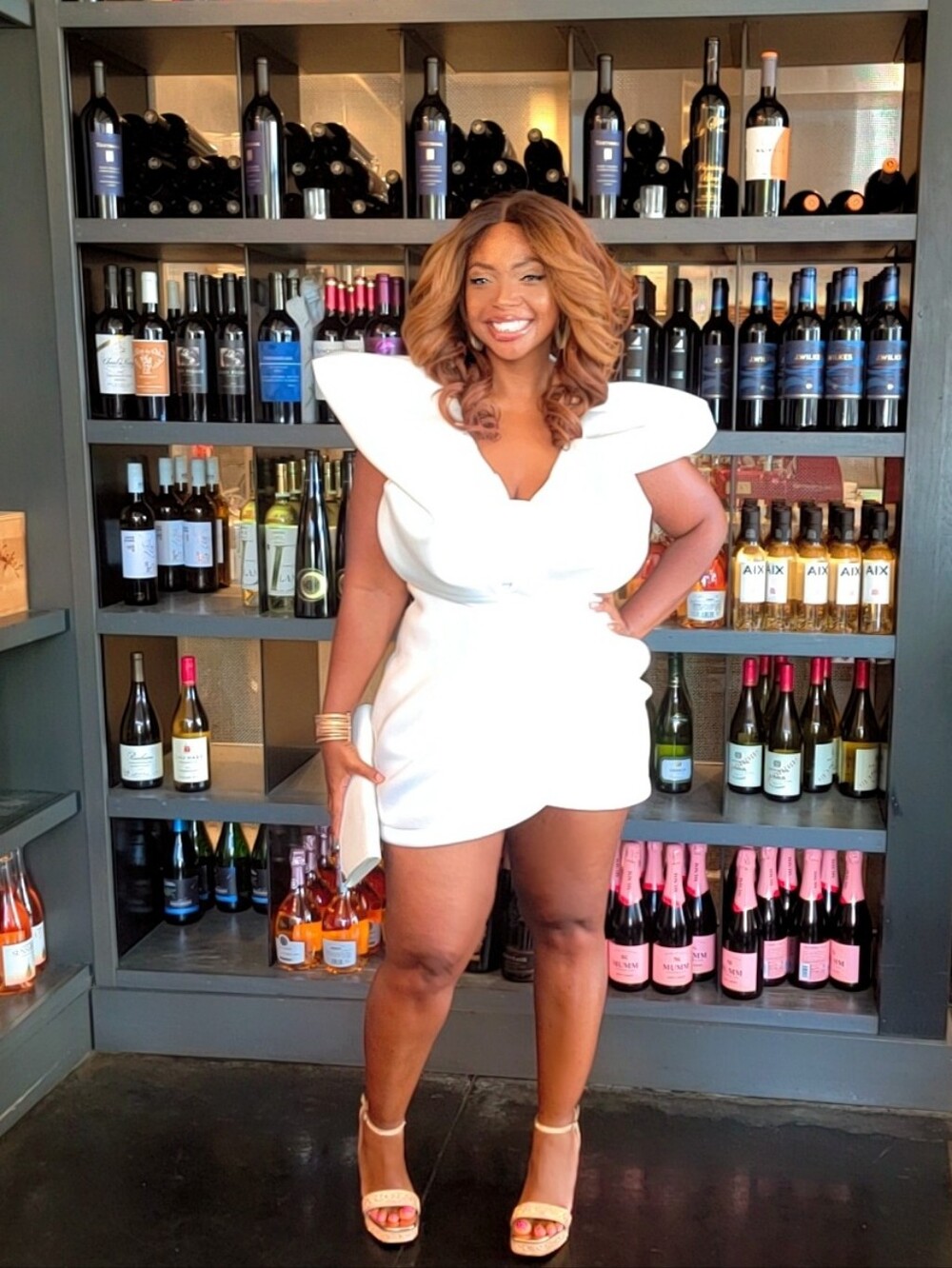 Elegant White V-Neck Ruffle Mini Dress